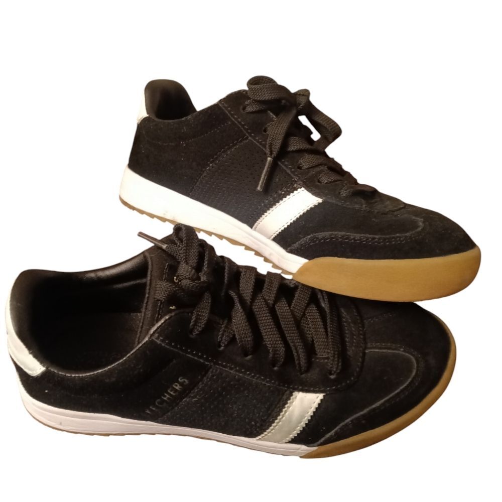 *SALE*Skechers Black/White "Zinger" Leather Sneakers –, Sz 6 Womens